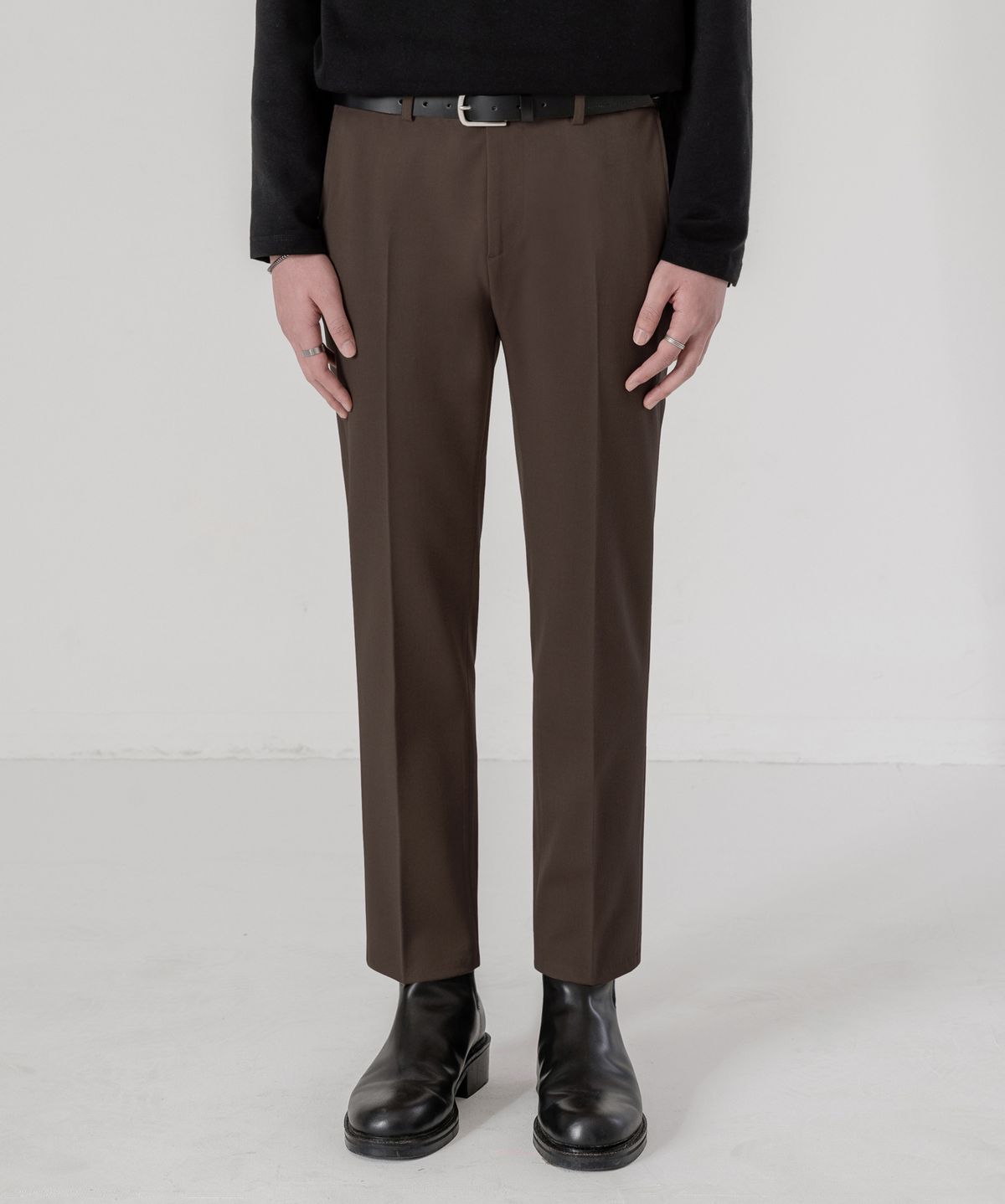 드로우핏(DRAW FIT) 모더니티 히든 밴딩 슬랙스 [COPPER BROWN]