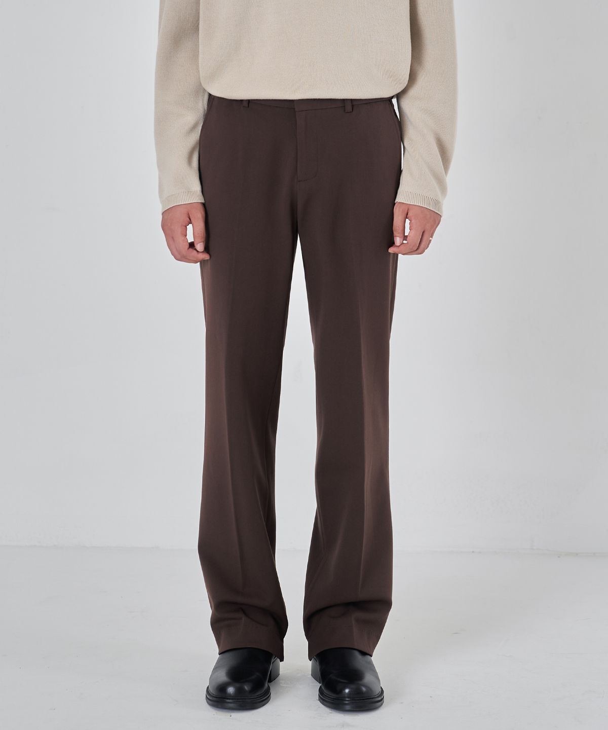 드로우핏(DRAW FIT) 모더니티 세미 와이드 슬릿 슬랙스 [COPPER BROWN]
