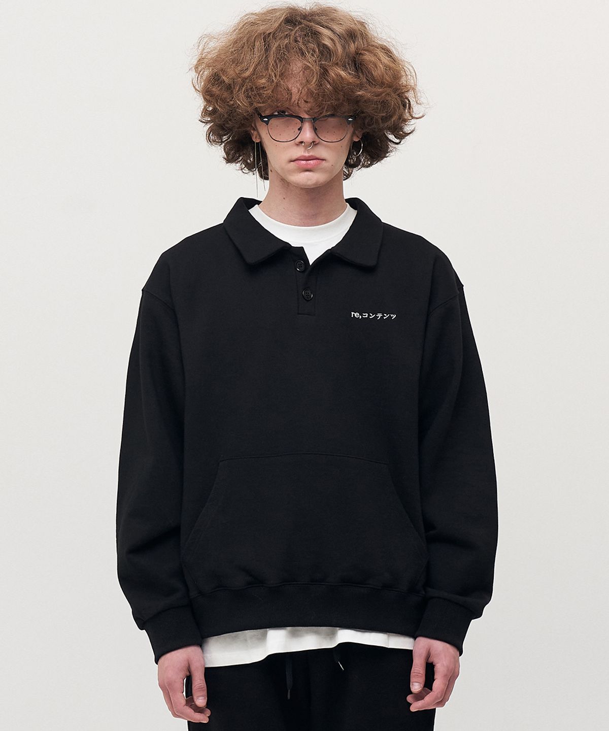 리플레이컨테이너(REPLAY CONTAINER) RC polo collar mtm (black)
