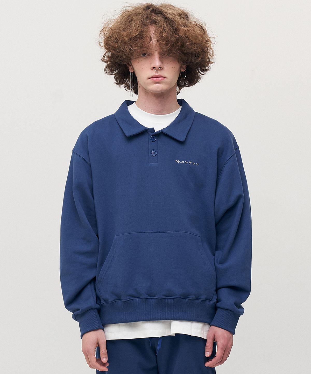 리플레이컨테이너(REPLAY CONTAINER) RC polo collar mtm (cobalt blue)