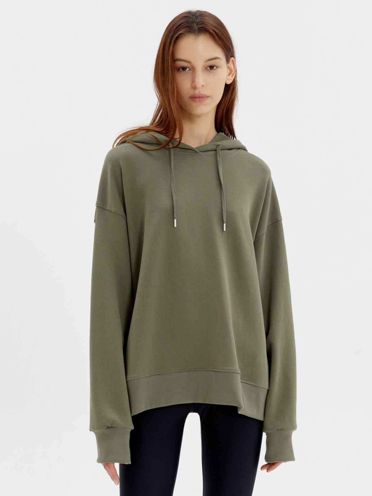 해브레스(HAVELESS) COTTON-JERSEY HOODED KHAKI