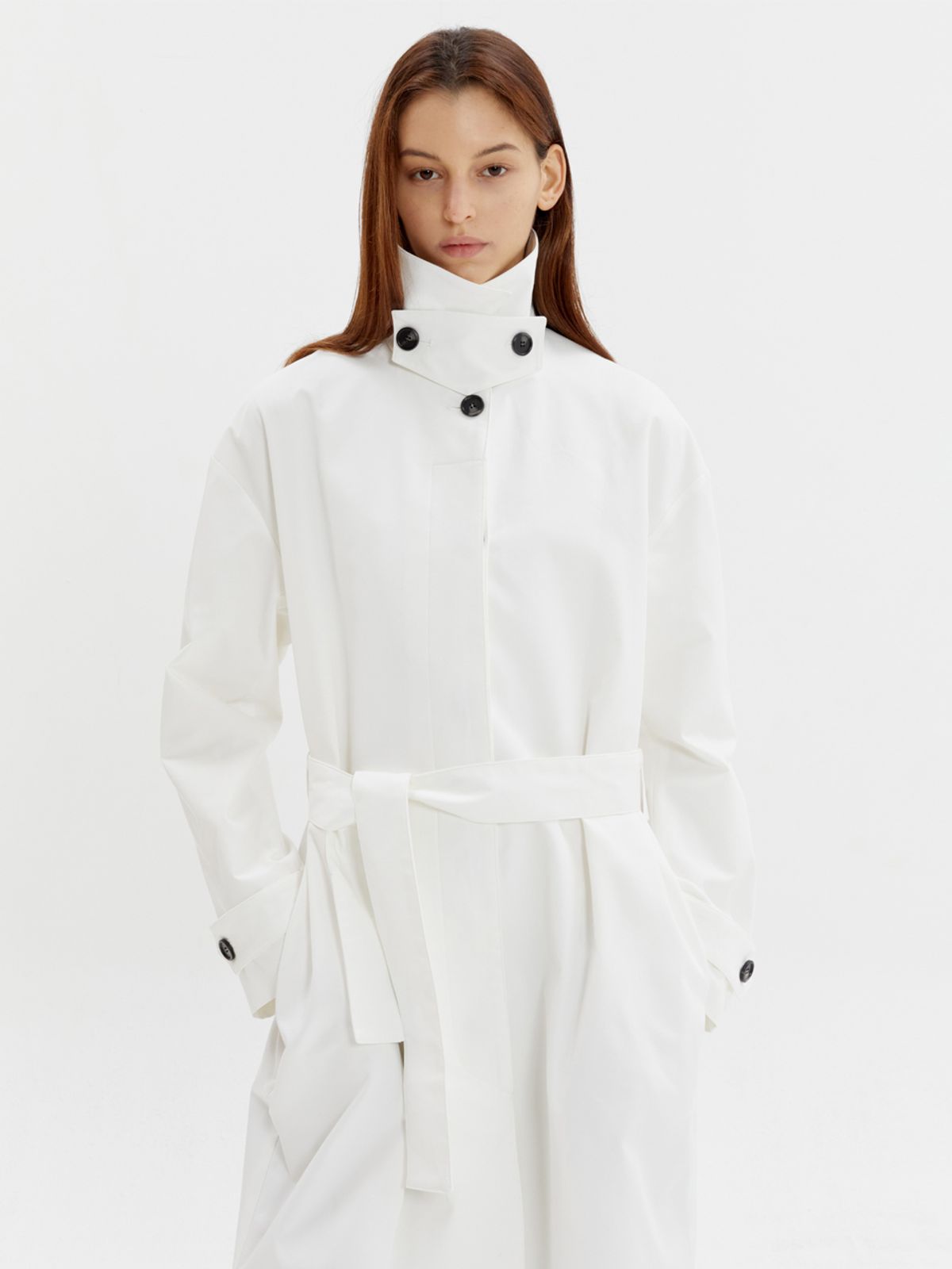 해브레스(HAVELESS) COTTON-CANVAS TRENCH COAT WHITE