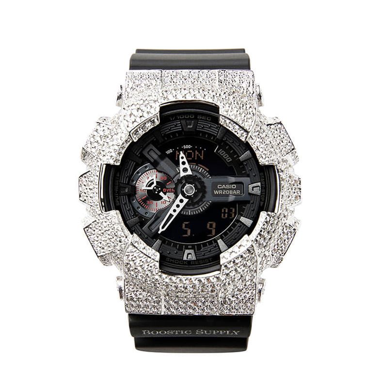 GA110-GCBKWG WHITE GOLD (BLACK BAND)