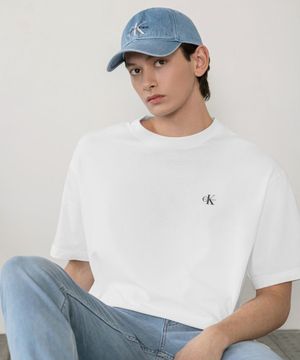 [2PACK] 남녀공용 로고 솔리드 반팔 티셔츠 4RAB217 3GE