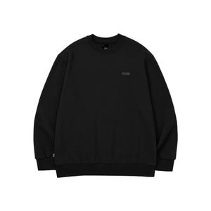 베이직 스몰 로고 맨투맨 - 블랙