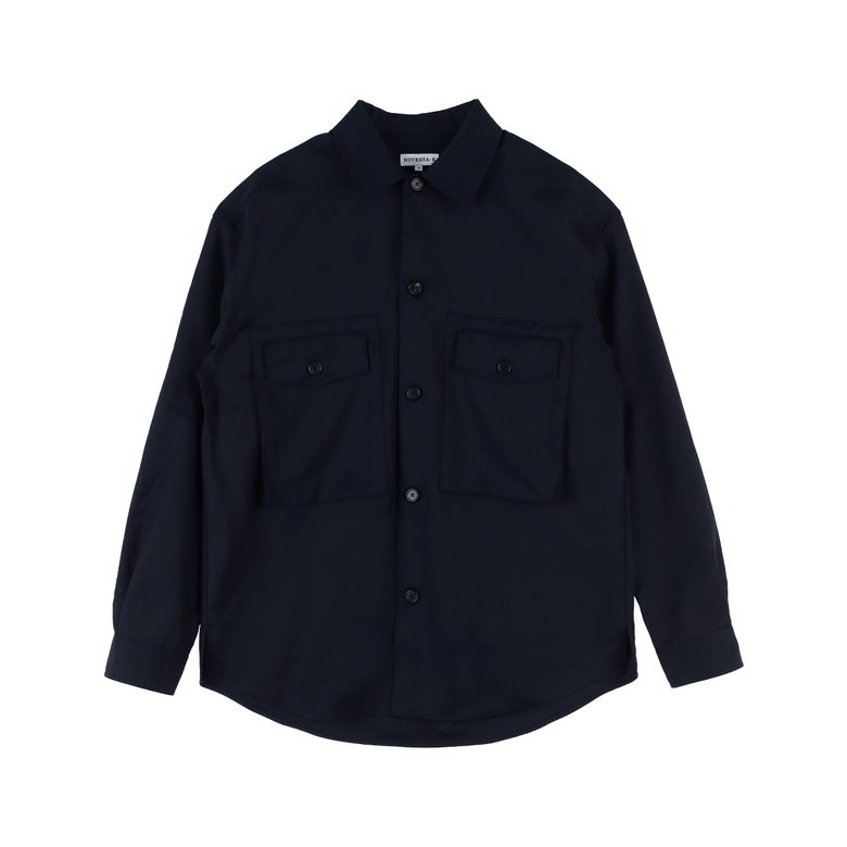 울 셔츠 NAVY