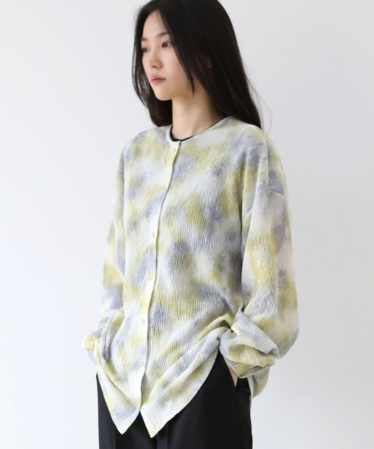 뉴킷(NEW:KIT) 타이다이 카라리스 셔츠 [Yellow-gray]