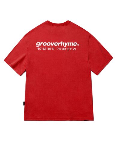 그루브라임(GROOVE RHYME) NYC LOCATION T-SHIRT (RED) [LRAMCTA701M]