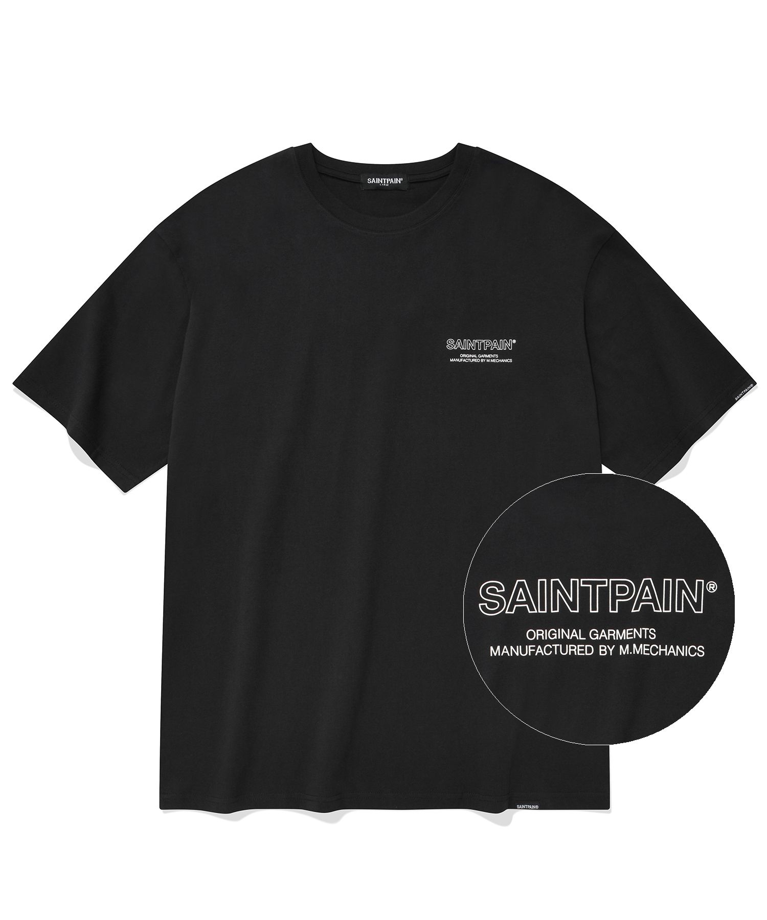 MUSINSA | SAINTPAIN SP OUTLINE LOGO T-SHIRT - BLACK