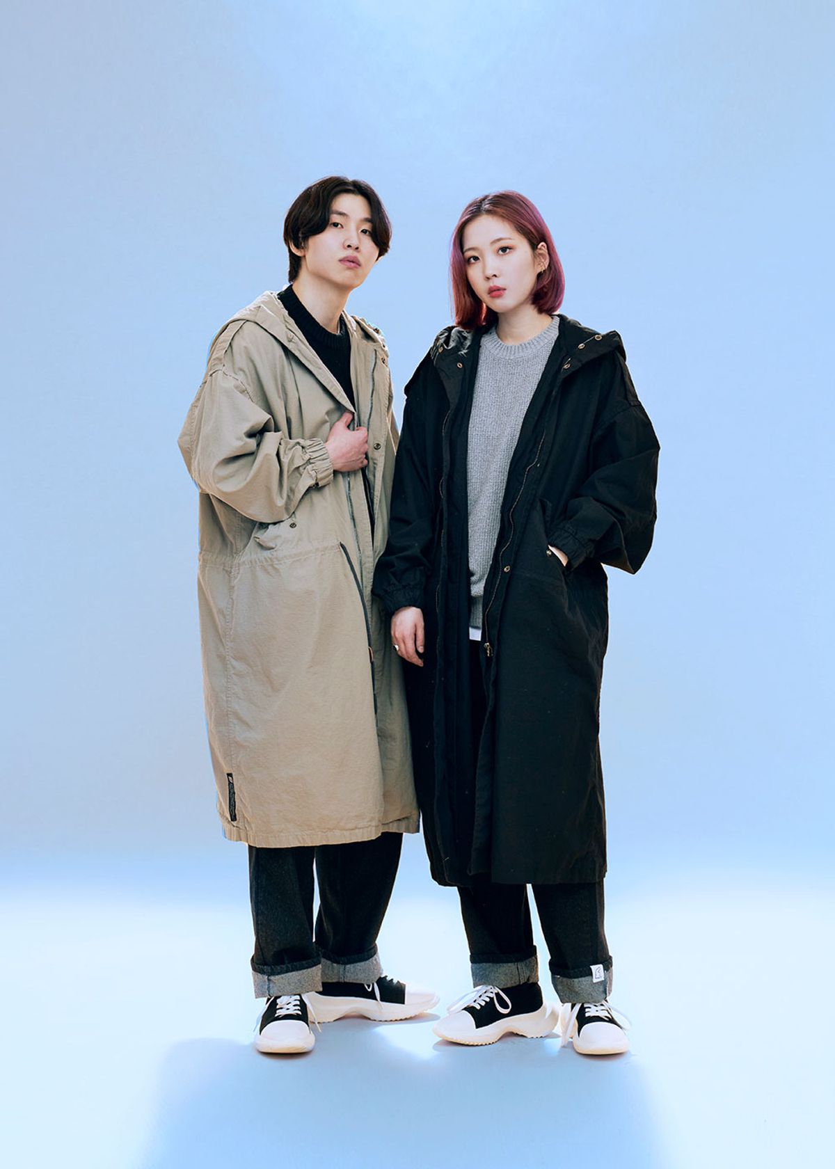 어퍼스트로피 콤마(APOSTROPHE COMMA) ACOMMA 피시테일 후디 야상 (블랙)