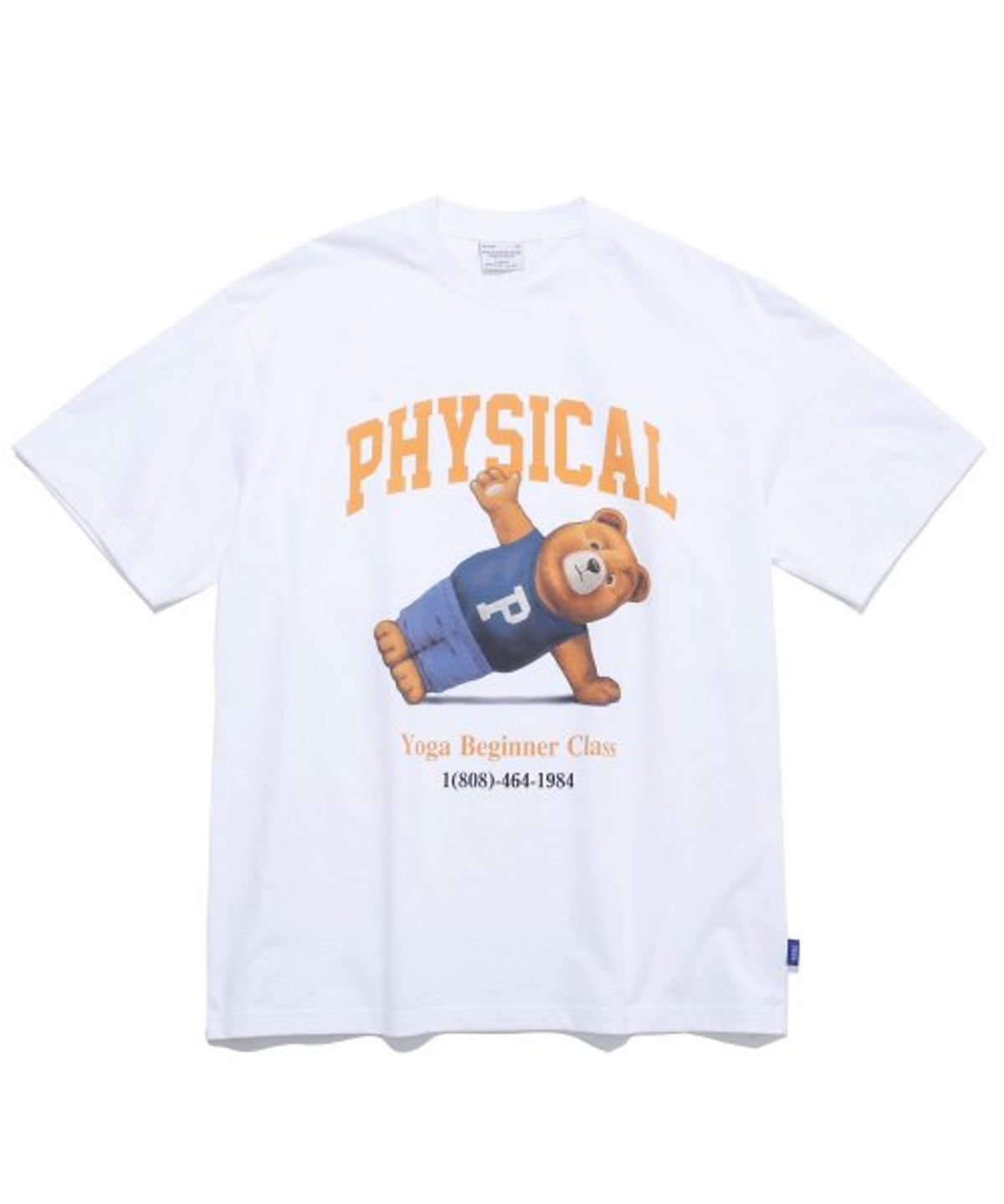 피지컬 디파트먼트(PHYSICAL DEPARTMENT) 요가 베어 반팔티셔츠_옐로우