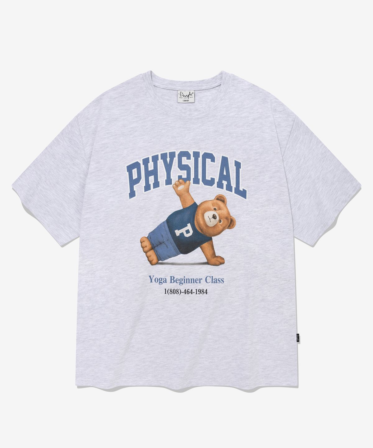 피지컬 디파트먼트(PHYSICAL DEPARTMENT) 요가 베어 반팔티셔츠_라이트 그레이