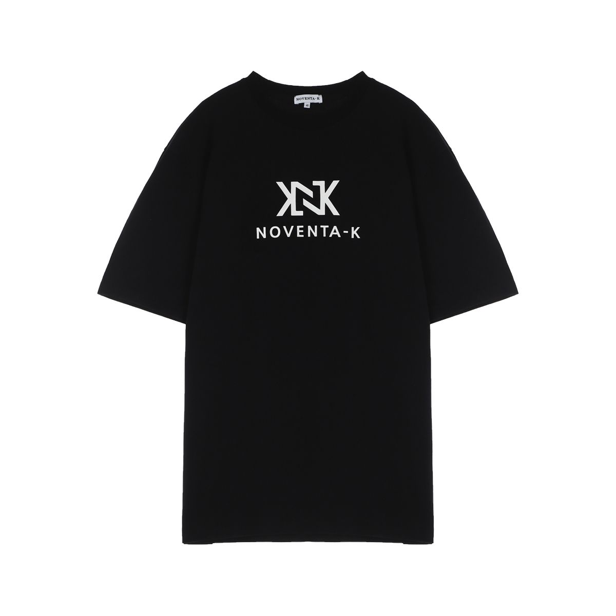노벤타 케이(NOVENTA-K) 오버핏 라운드 반팔 티셔츠 Black