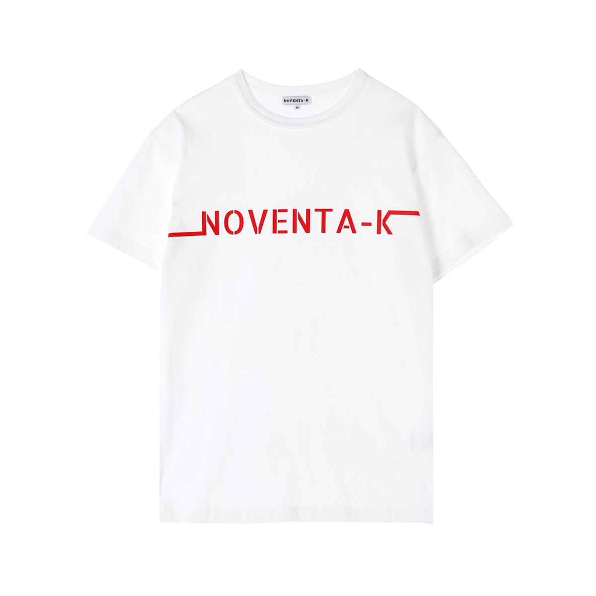 노벤타 케이(NOVENTA-K) 루즈핏 라운드 반팔 티셔츠 White