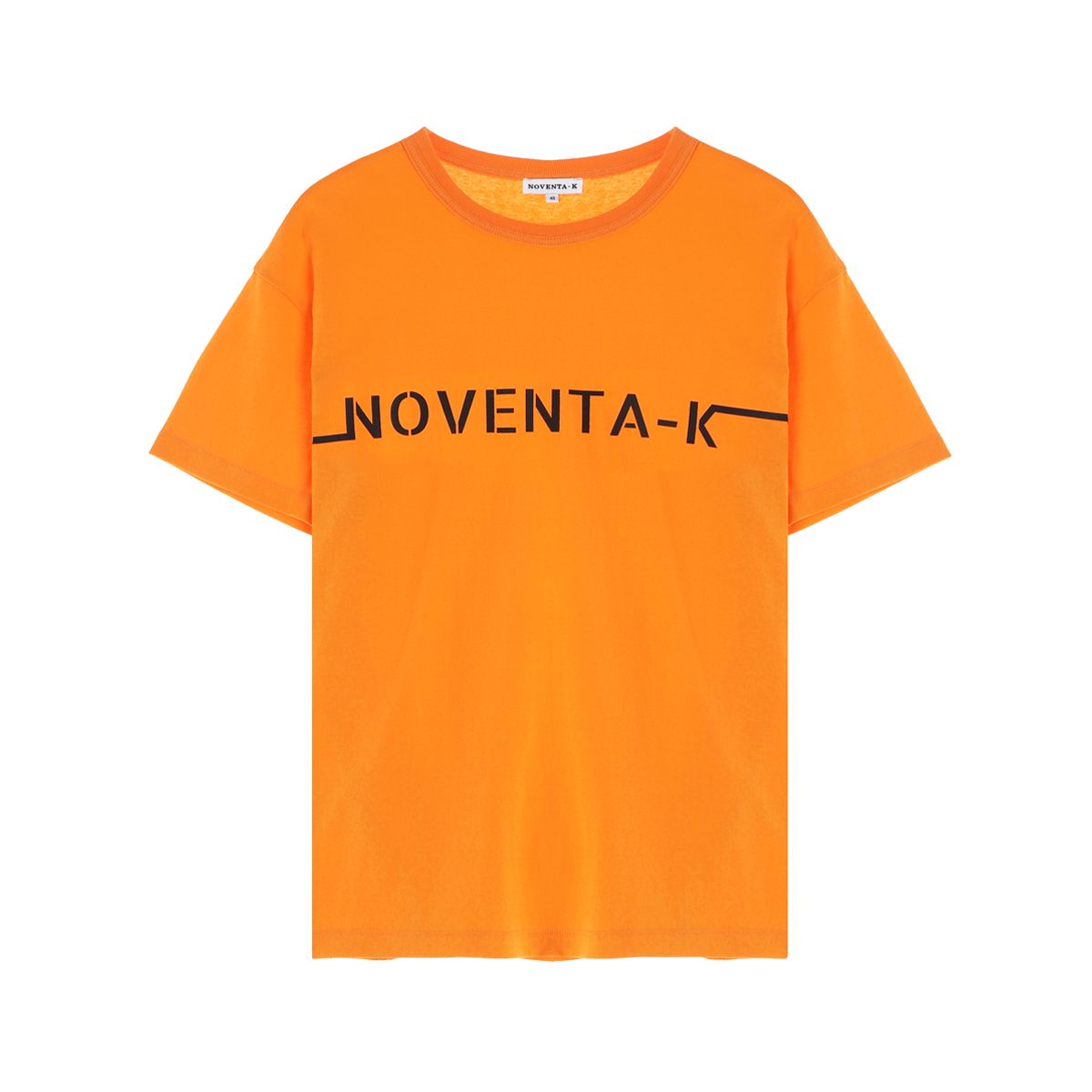 노벤타 케이(NOVENTA-K) 루즈핏 라운드 반팔 티셔츠 Orange