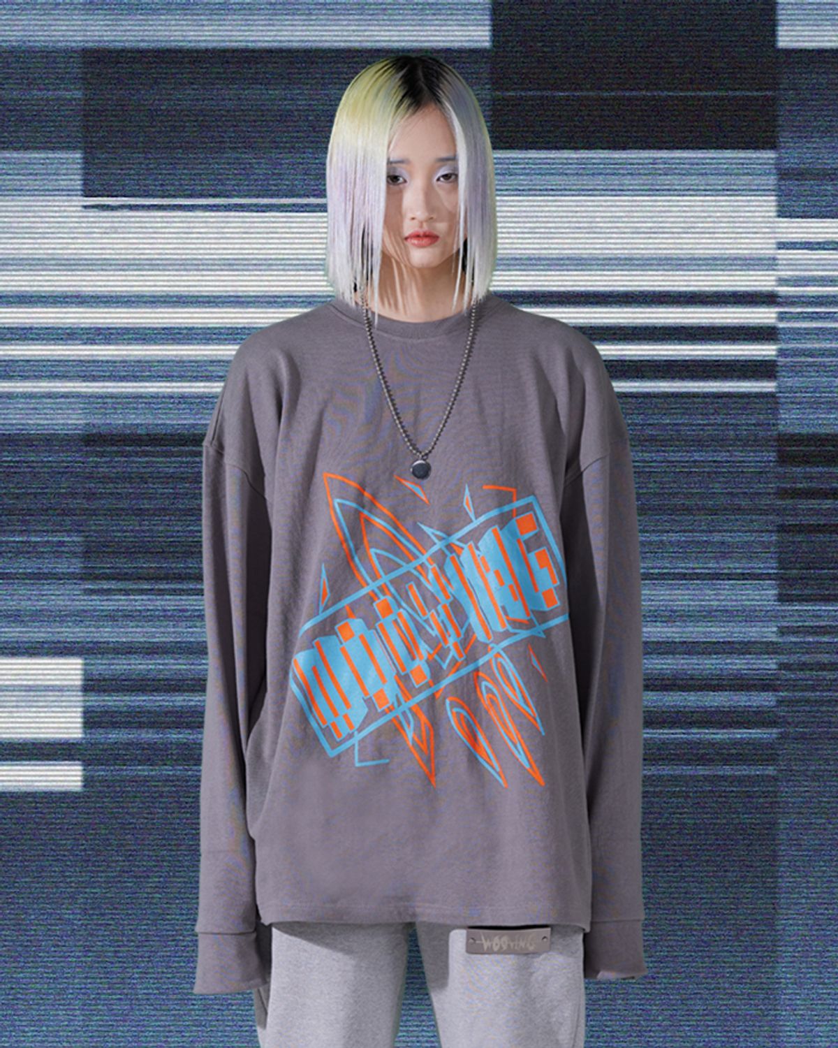 우빙(WOOVING) ROCKET LONG SLEEVE (CHARCOAL)