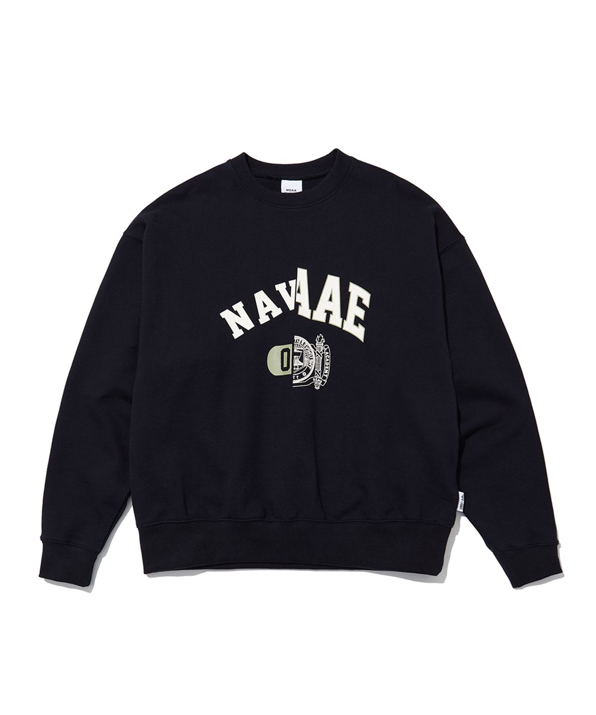 모아(MOAA) N 믹스드 스웨트 셔츠 (NAVY)