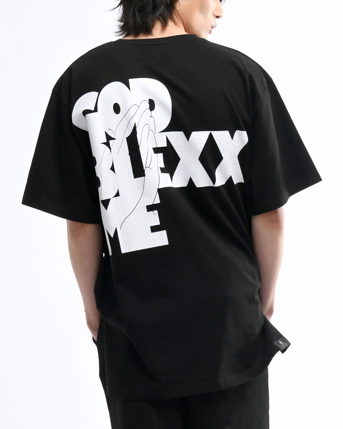 블랙스미(BLEXXME) GODBLEXXME OVERSIZE FIT SLIT T-SHIRT BLACK