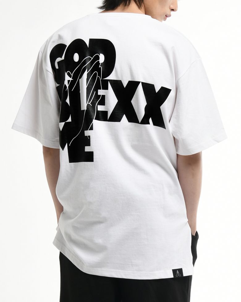 GODBLEXXME OVERSIZE FIT SLIT T-SHIRT WHITE