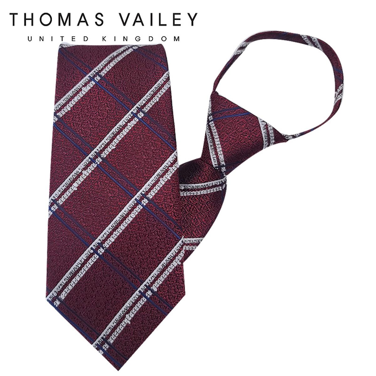 토마스 베일리(THOMAS VAILEY) 자동/지퍼넥타이-캘리포니아 와인 7.5cm