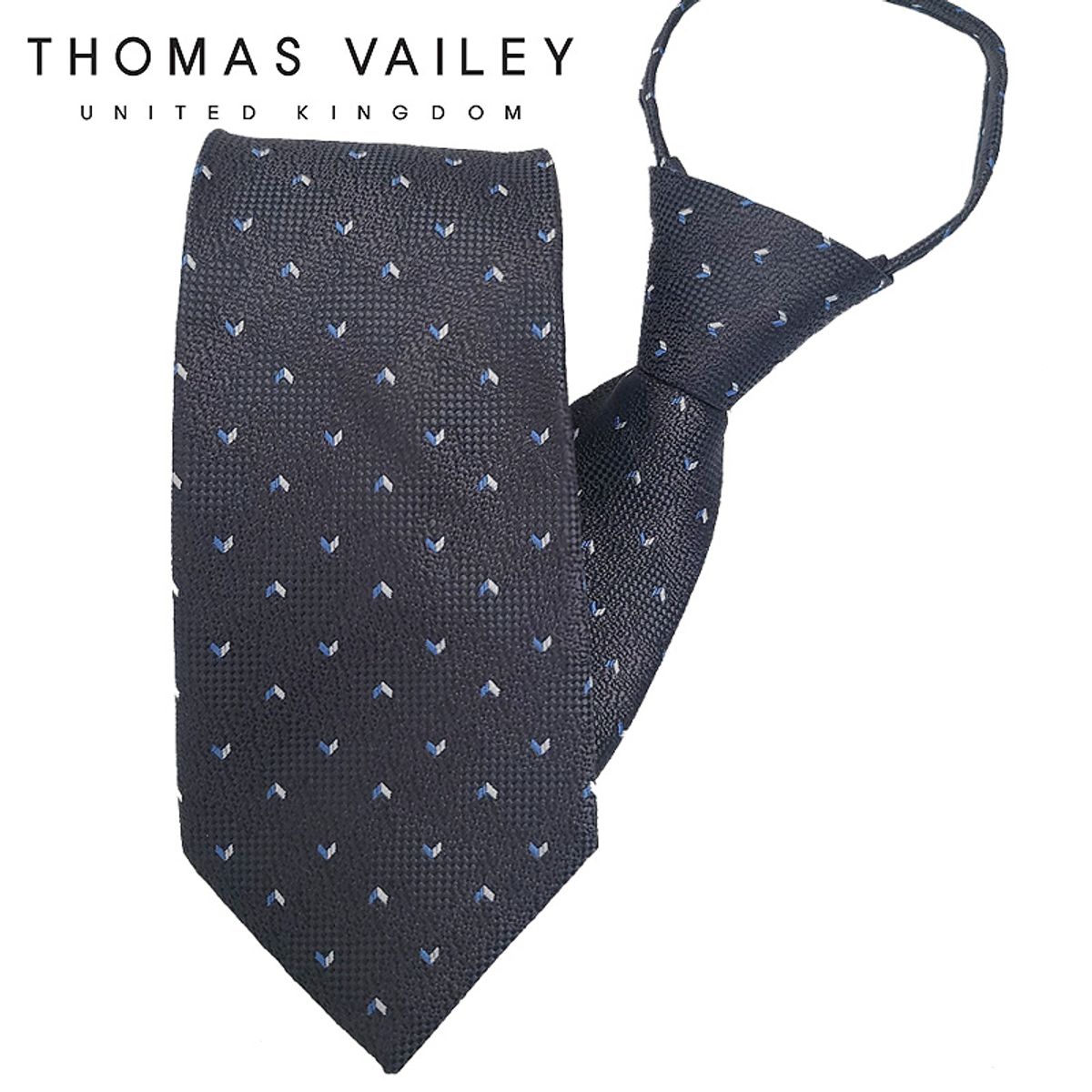 토마스 베일리(THOMAS VAILEY) 자동/지퍼넥타이-모어 그레이 7.5cm