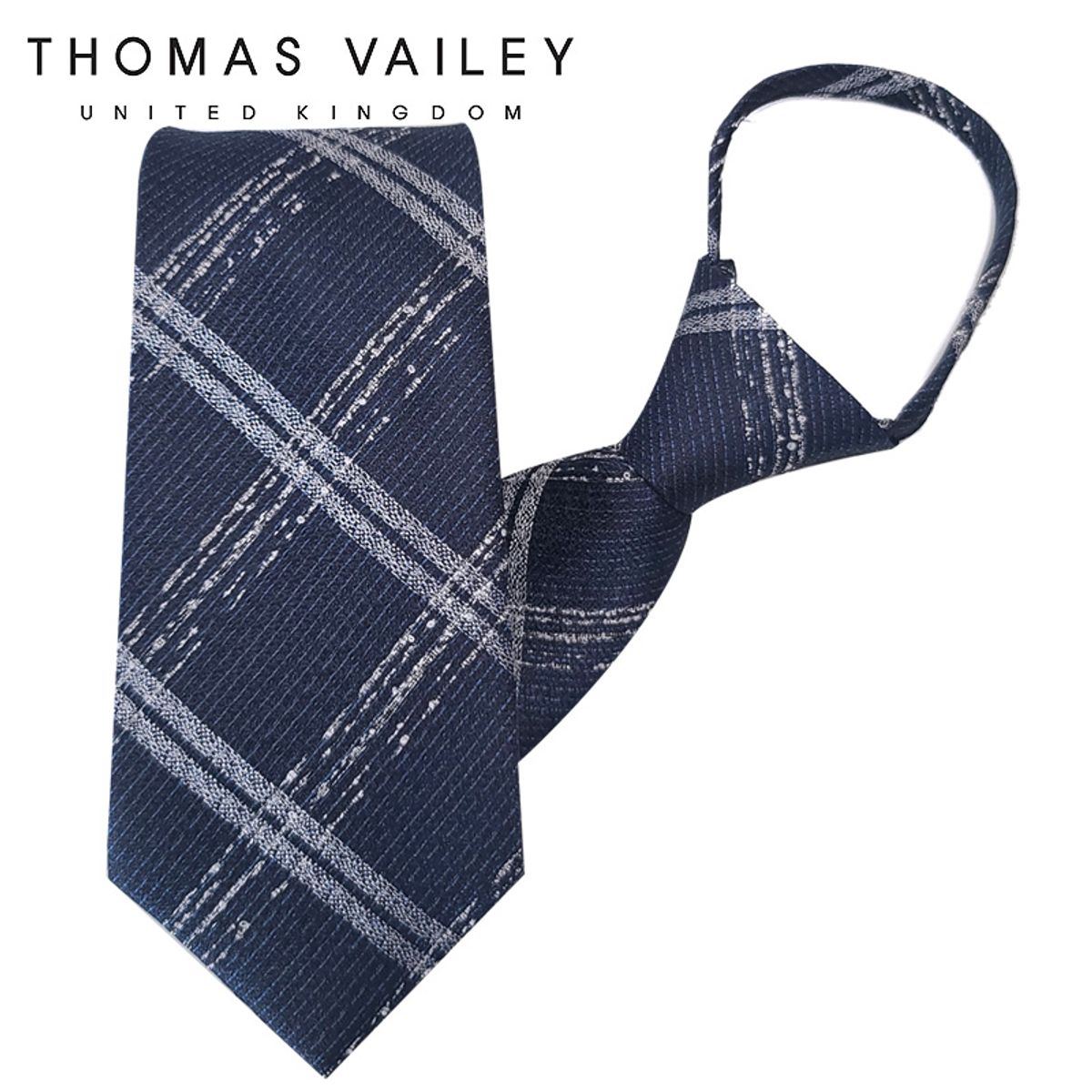 토마스 베일리(THOMAS VAILEY) 자동/지퍼넥타이-몬트리올 네이비 7.5cm