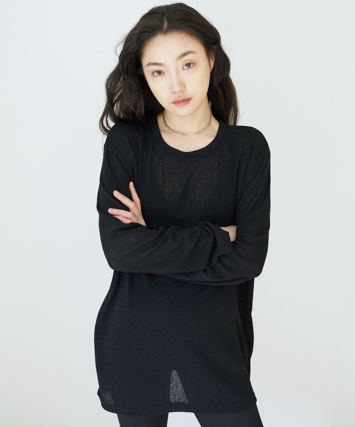 라티젠(LARTIGENT) MTOF LINEN OVERSIZED TOP(BLACK)