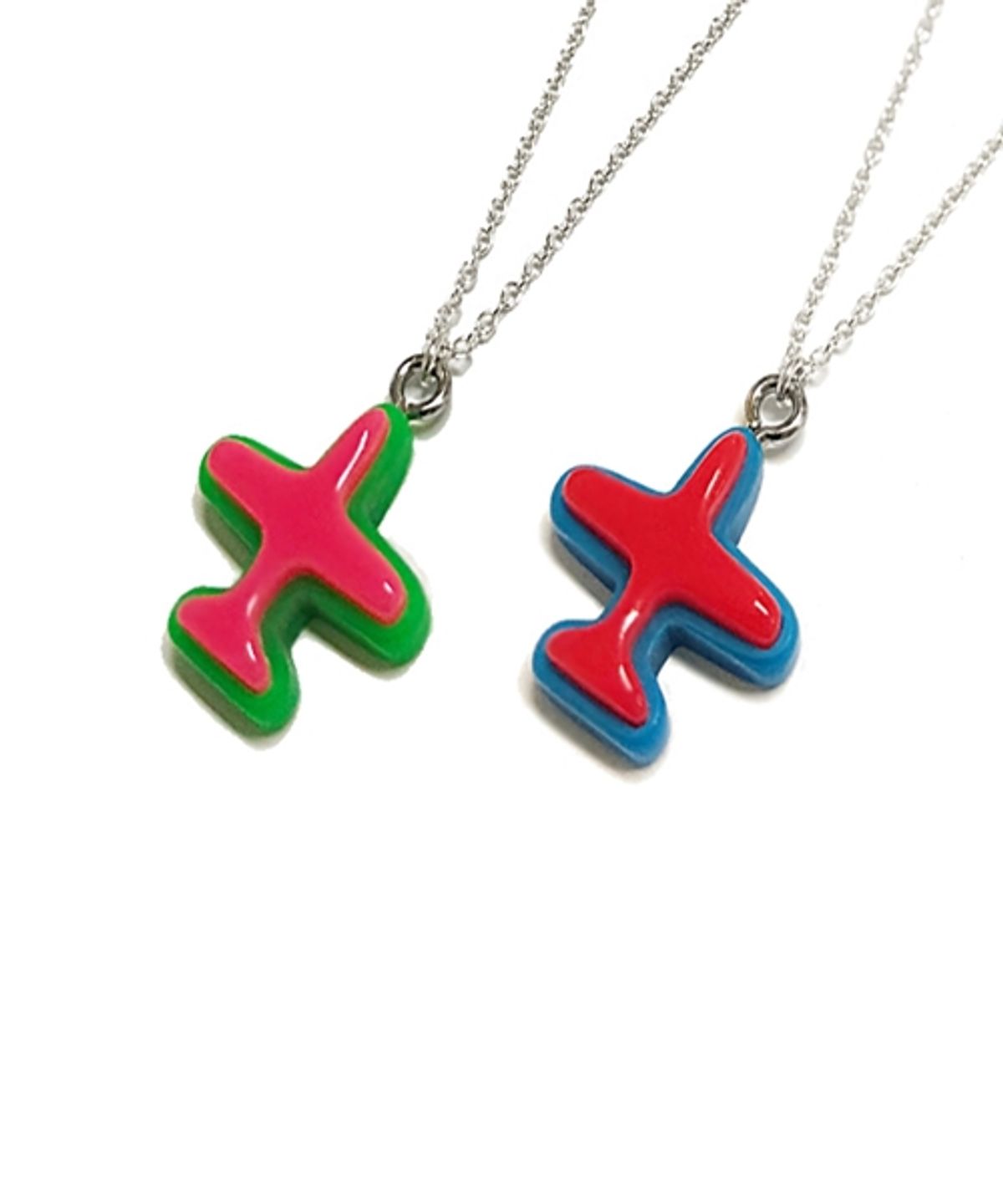 봉보(BONBEAU) Lucky pearl Necklace 비행기 아크릴 목걸이
