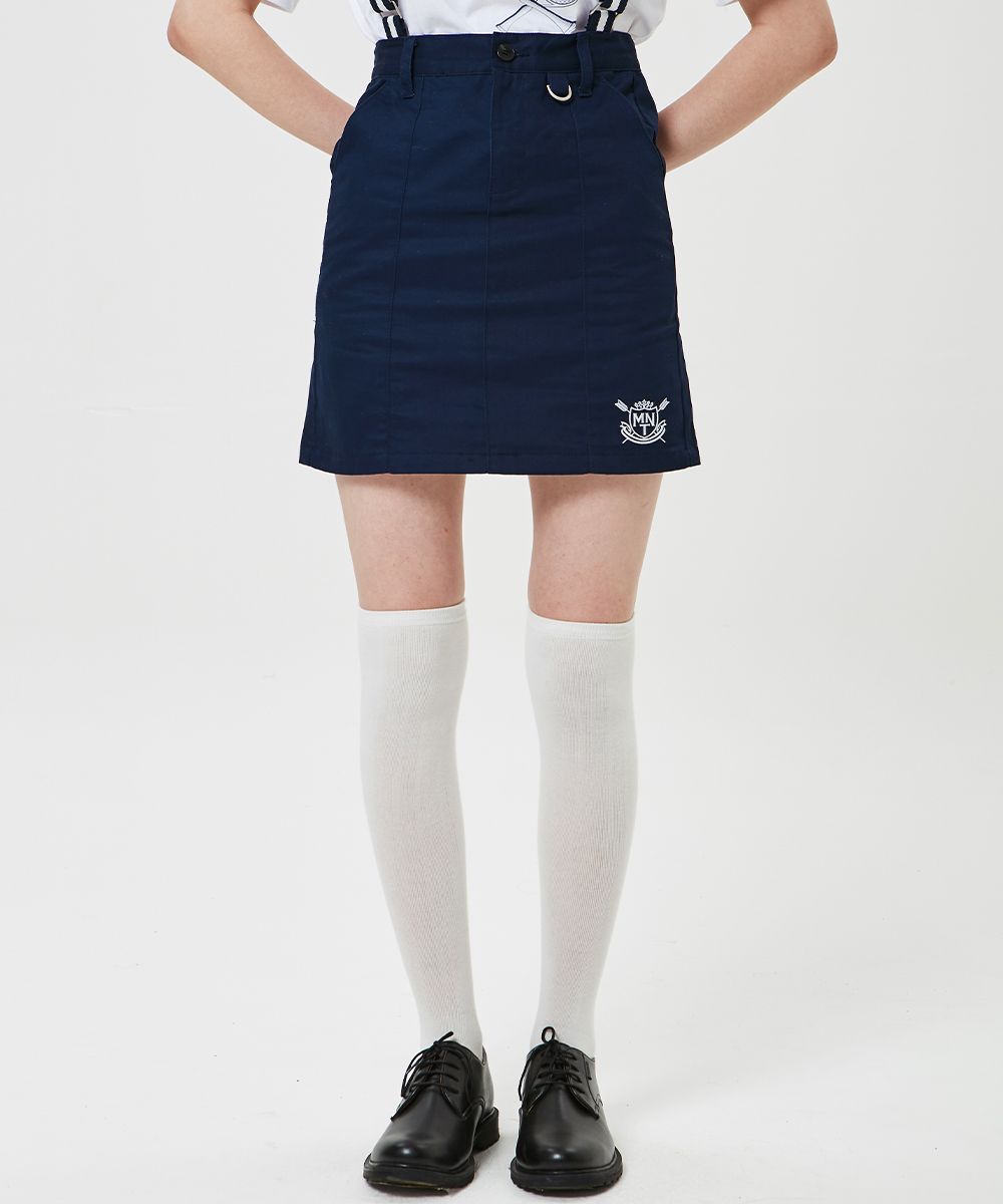 ★MAINBOOTH★University Skirt(NAVY)★正規品/韓国直送料込 MUSINSA | MAINBOOTH University Skirt (NAVY)