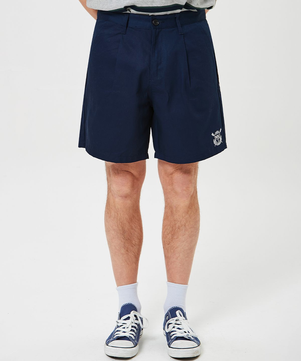 메인부스(MAINBOOTH) (M)University Oversized Shorts(NAVY)