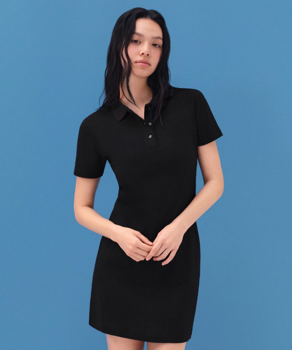 무신사 스탠다드 우먼(MUSINSA STANDARD WOMAN) [쿨탠다드] 우먼즈 피케 폴로 원피스 [블랙]