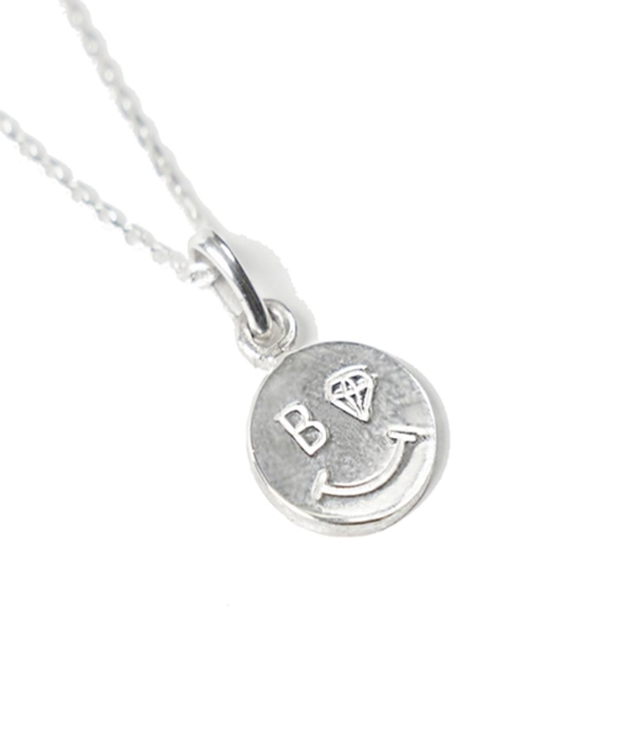 봉보(BONBEAU) Smile coin  silver Necklace 실버 925 스마일 코인팬던트 은목걸이