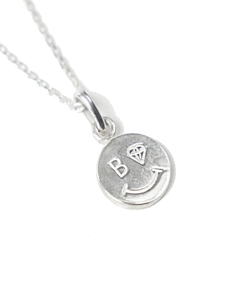 Smile coin  silver Necklace 실버 925 스마일 코인팬던트 은목걸이