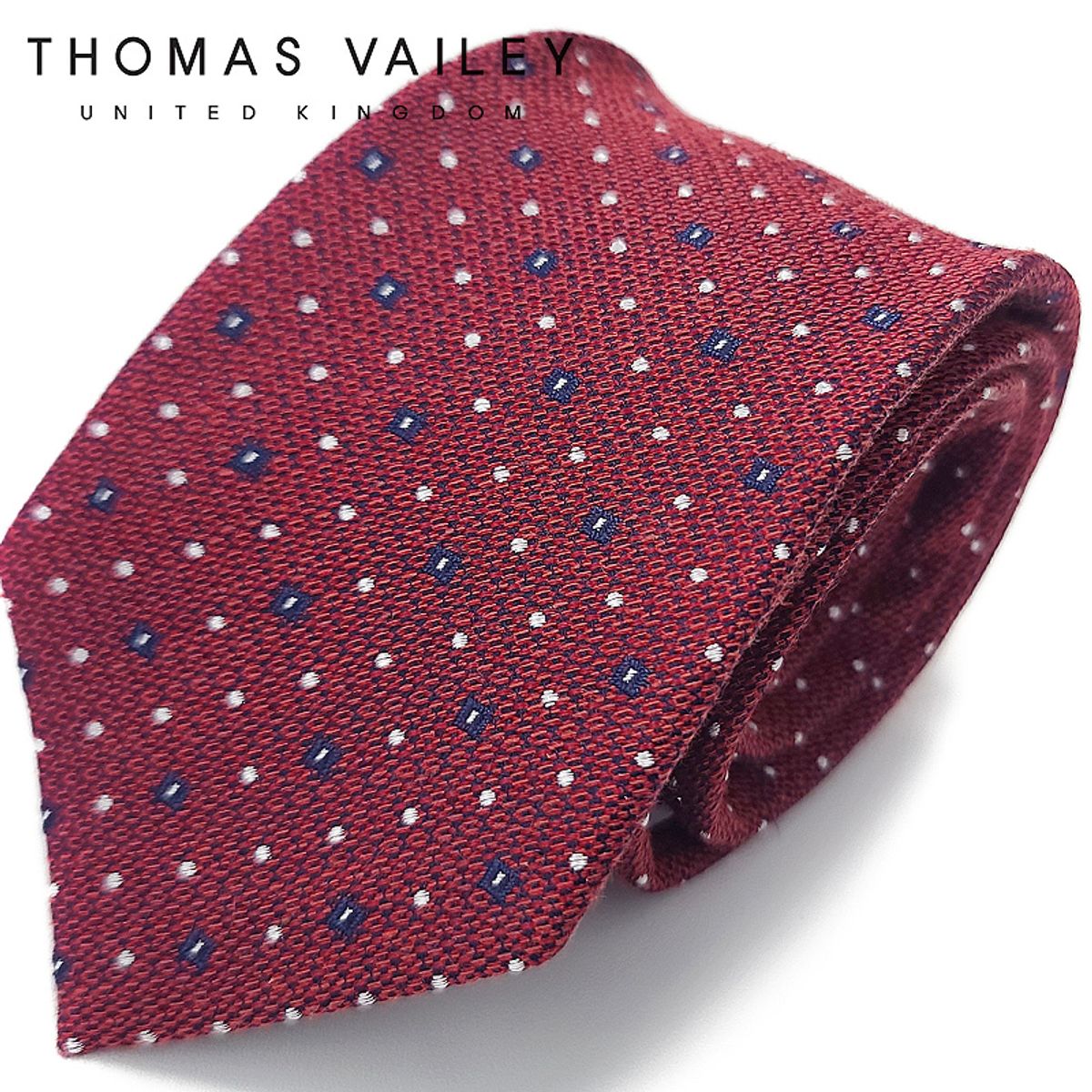 토마스 베일리(THOMAS VAILEY) 실크넥타이-스페이스 레드 7.5cm