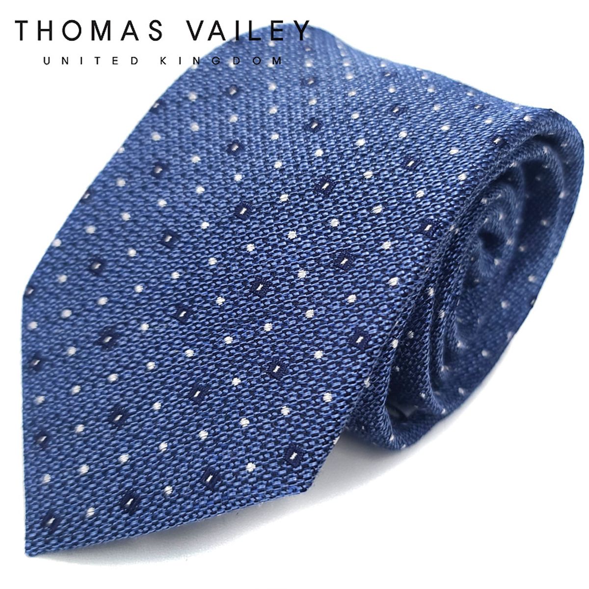 토마스 베일리(THOMAS VAILEY) 실크넥타이-스페이스 블루 7.5cm