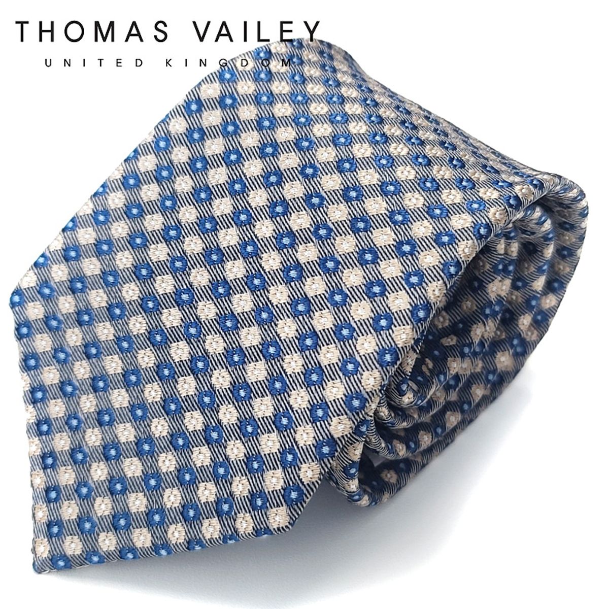 토마스 베일리(THOMAS VAILEY) 실크넥타이-옥시 베이지 7.5cm