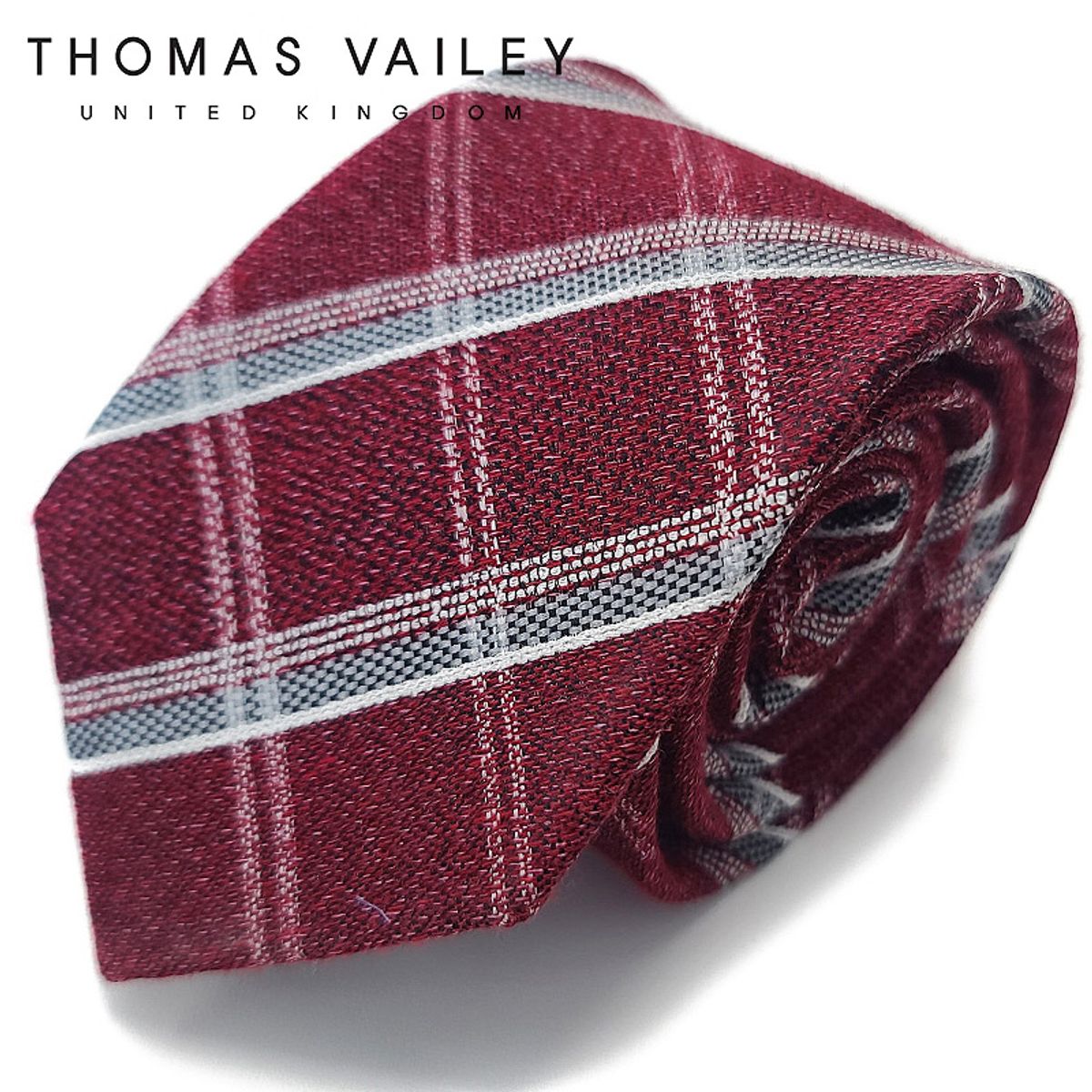 토마스 베일리(THOMAS VAILEY) 실크넥타이-더블린 와인 7.5cm