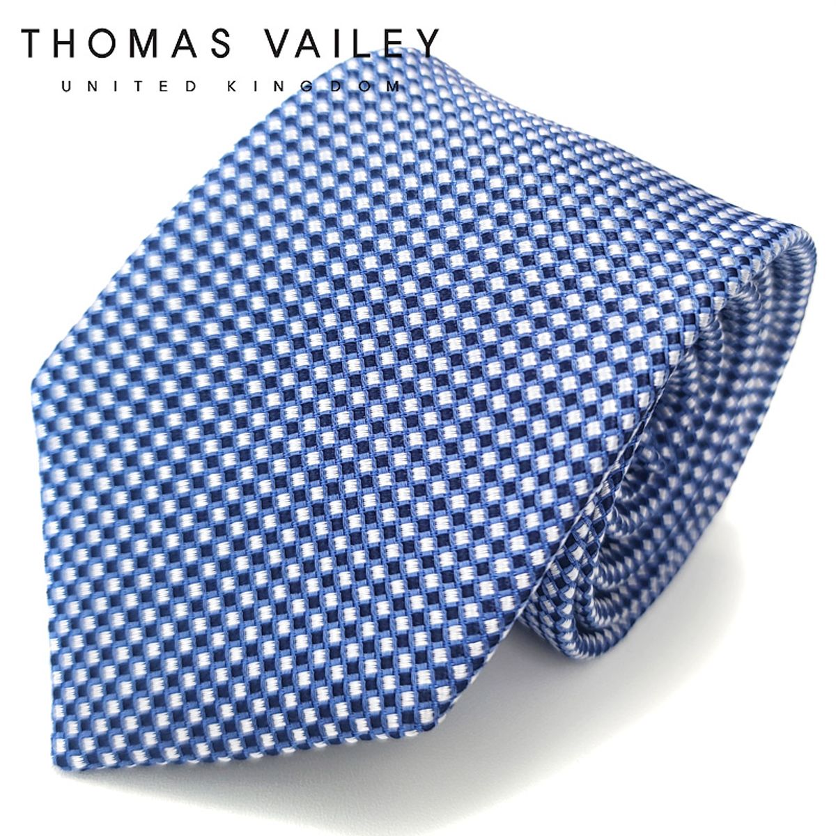 토마스 베일리(THOMAS VAILEY) 실크넥타이-버블 블루 7.5cm