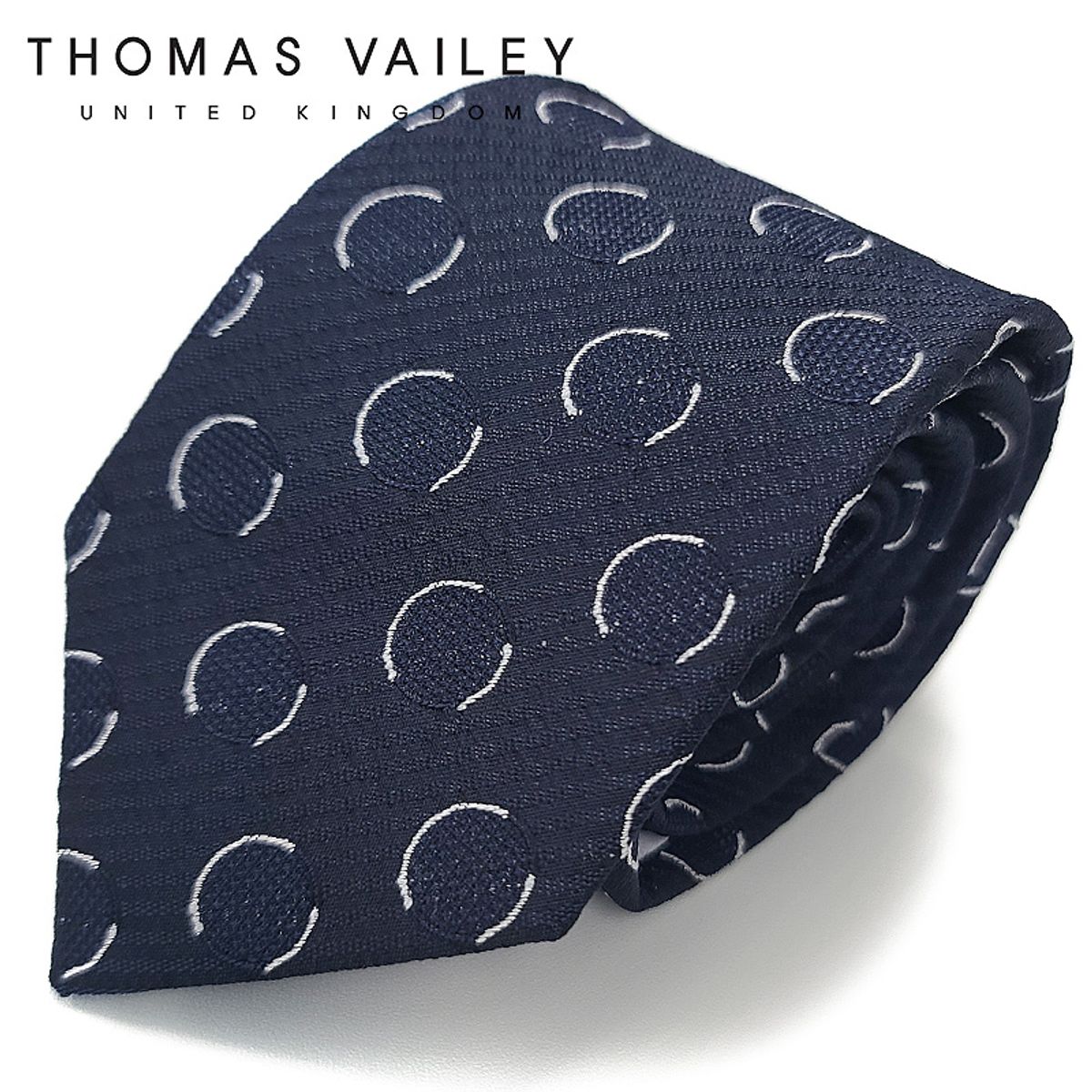 토마스 베일리(THOMAS VAILEY) 실크넥타이-블랭크 네이비 7.5cm