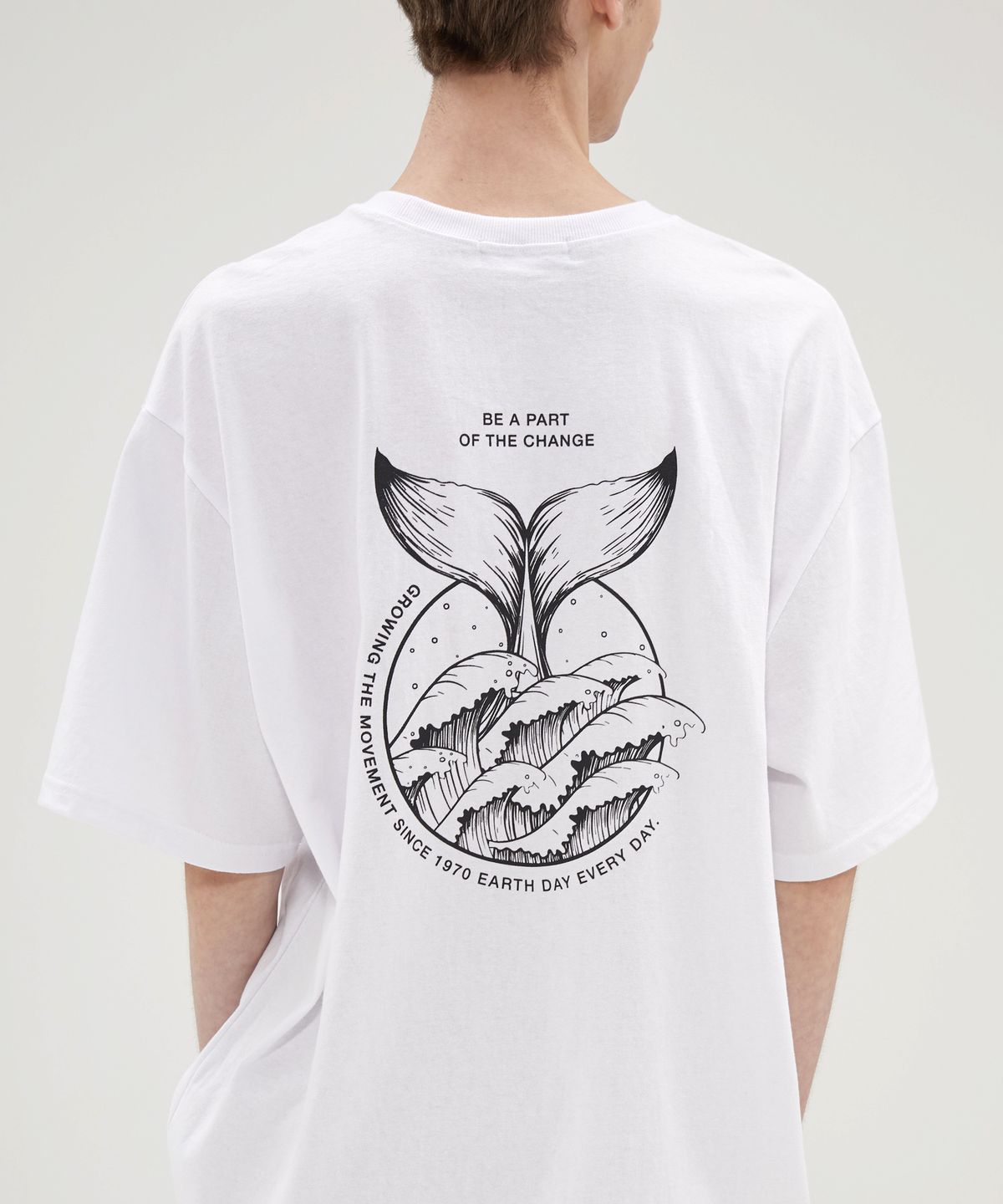 밴웍스(VANNWORKS) Earth Day Every Day 오버핏 반팔 티셔츠 (VNCTS238) 화이트