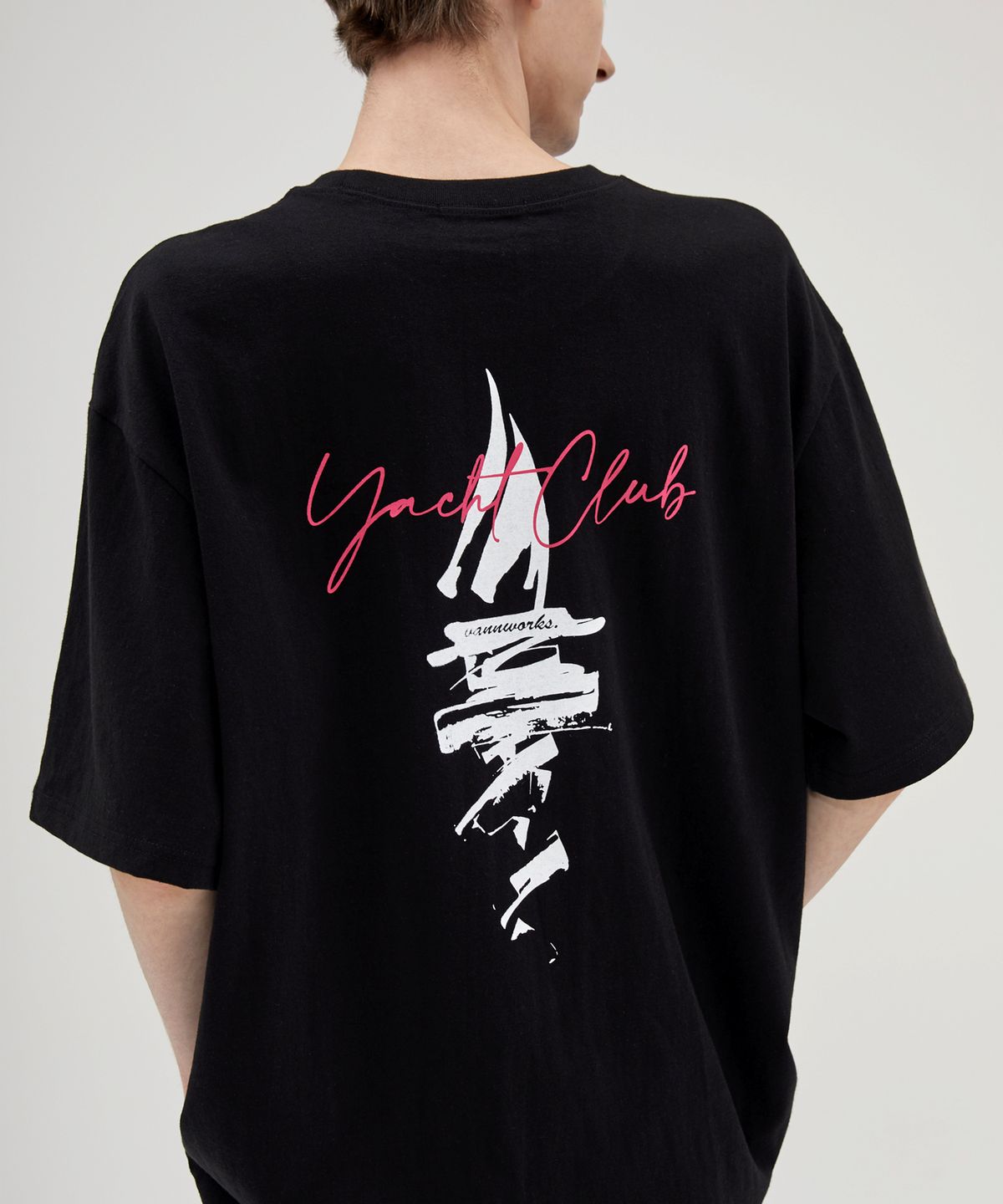 밴웍스(VANNWORKS) Yacht Club 오버핏 반팔 티셔츠 (VNCTS242) 블랙