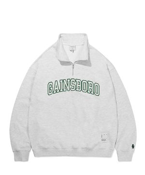 로고 아노락 풀오버 하프집업 화이트메란지