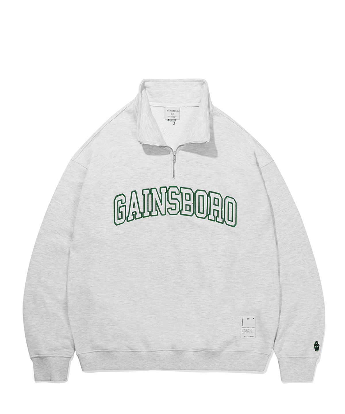 게인스보로(GAINSBORO) 로고 아노락 풀오버 하프집업 화이트메란지