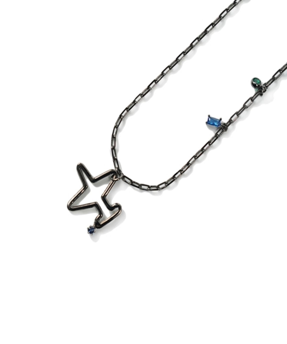 봉보(BONBEAU) Airplane chic Necklace 흑도금 비행기 팬던트 은목걸이