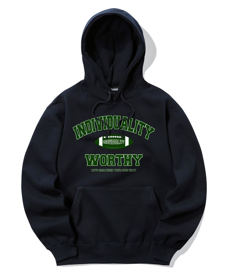 RUGBY LOGO 후드티 - 네이비