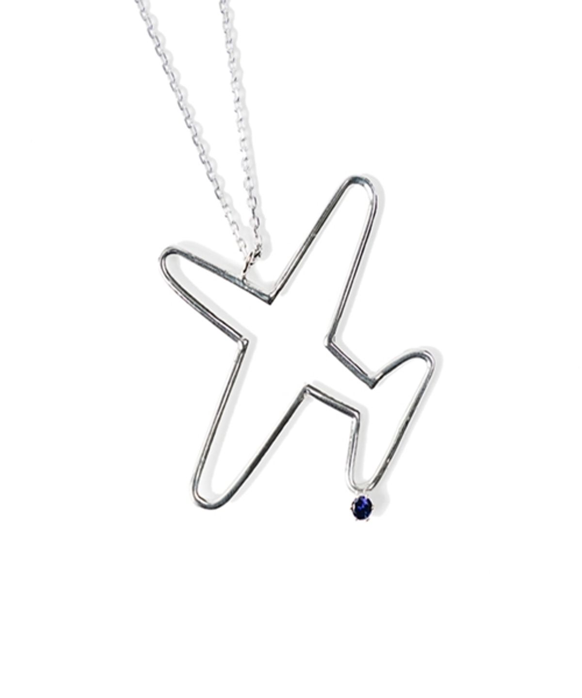 봉보(BONBEAU) Airplane silver Necklace 925실버 비행기 팬던트 은목걸이