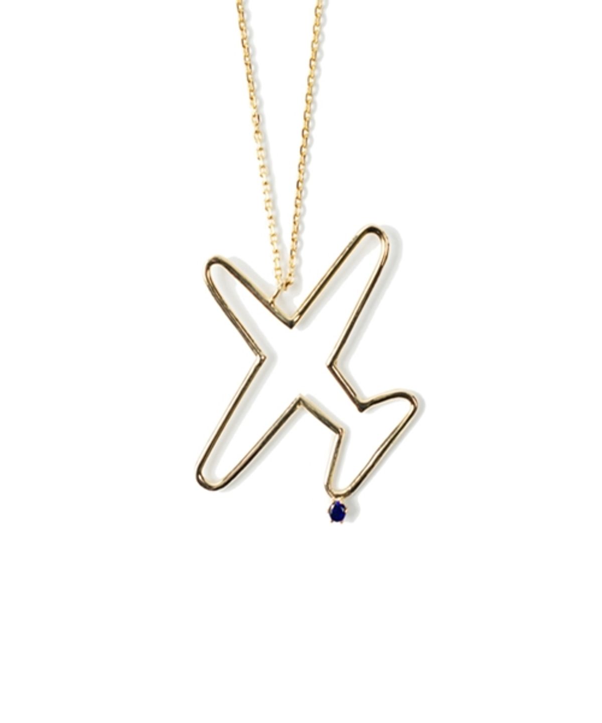 봉보(BONBEAU) Airplane gold Necklace 14k 골드 비행기 팬던트 금목걸이