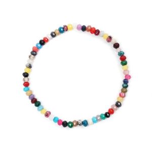 컬러믹스 론델컷마노 슬림 원석 커플팔찌 (C2101-AC721_RD)