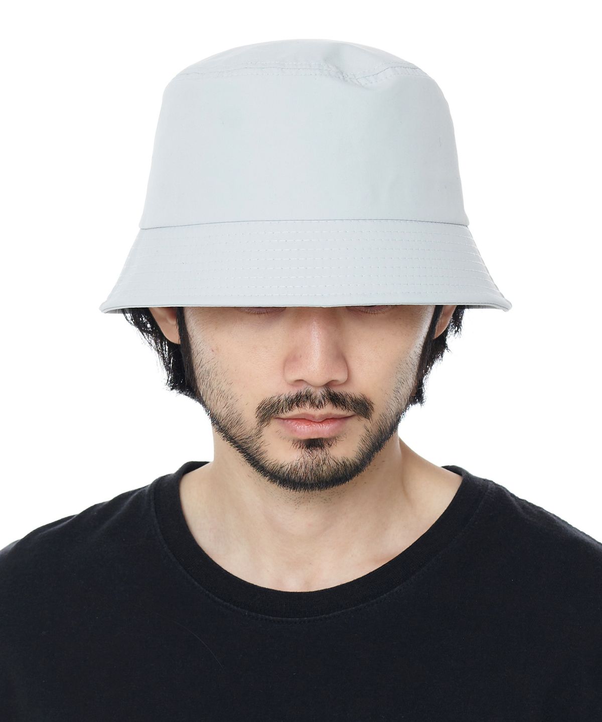 루오에스팩(LUOESPAC) 오버핏 나일론  버킷햇  (라이트그레이)
