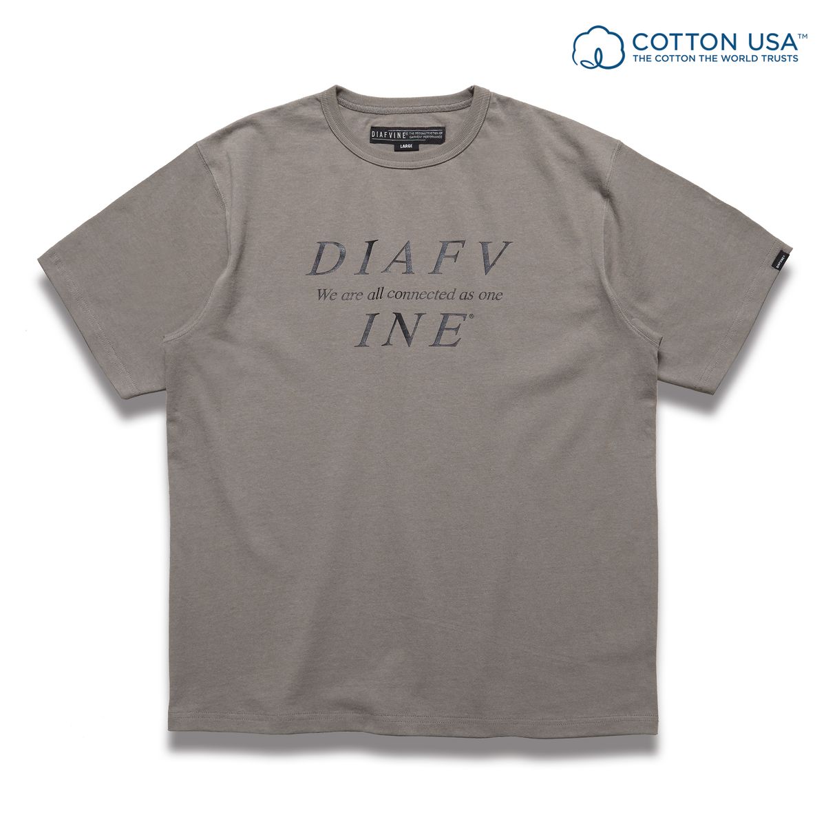 디아프바인(DIAFVINE) DV.LOT 635 Logo Tee / TYPE-2 -LIGHT BROWN-